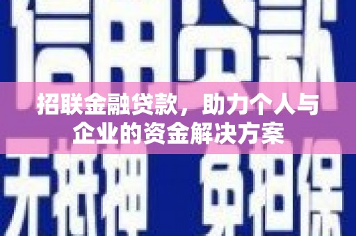 潮州招联金融贷款，助力个人与企业的资金解决方案