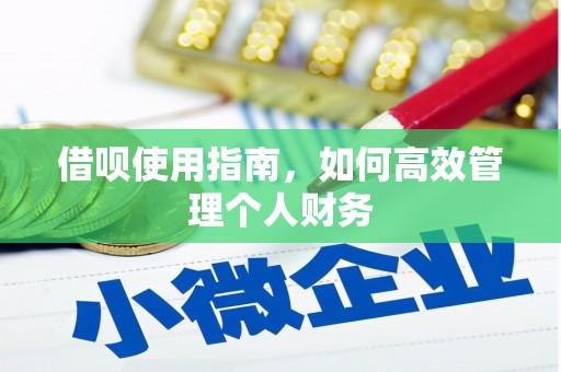 潮州借呗使用指南，如何高效管理个人财务