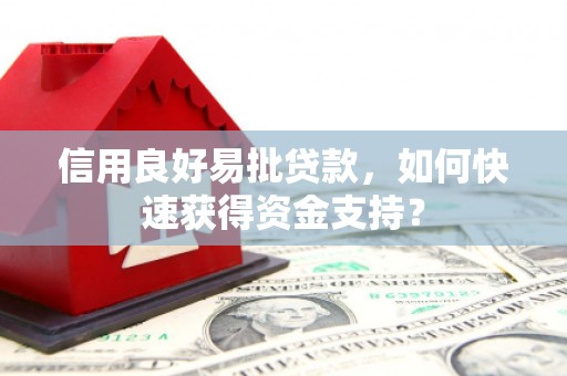 潮州信用良好易批贷款，如何快速获得资金支持？