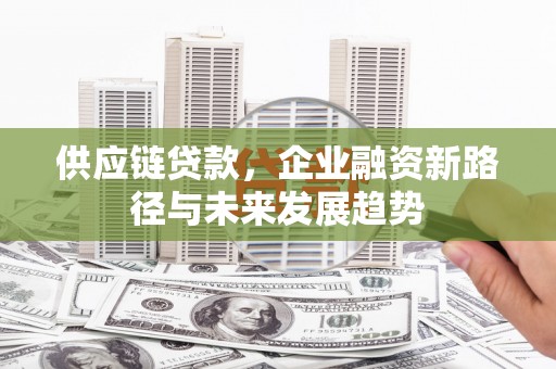 潮州供应链贷款，企业融资新路径与未来发展趋势