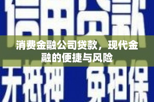 潮州消费金融公司贷款，现代金融的便捷与风险