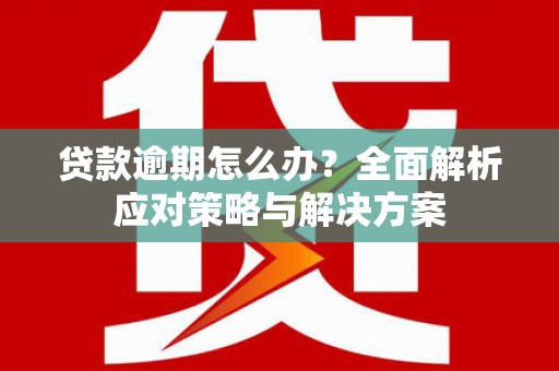 潮州贷款逾期怎么办？全面解析应对策略与解决方案