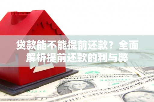 潮州贷款能不能提前还款？全面解析提前还款的利与弊