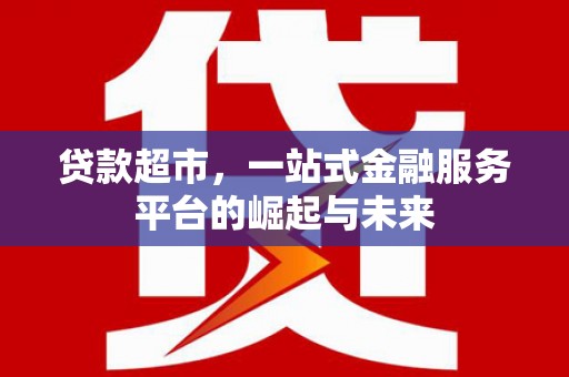 潮州贷款超市，一站式金融服务平台的崛起与未来