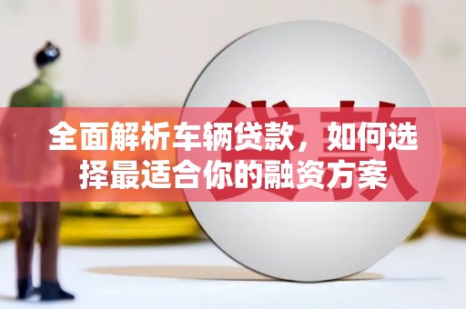 潮州全面解析车辆贷款，如何选择最适合你的融资方案